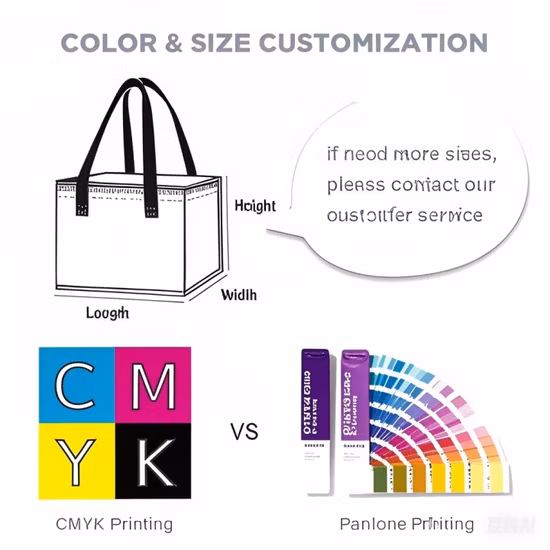 Sac thermique portatif de déjeuner de refroidisseur de sac d'isolation de pique-nique de logo fait sur commande