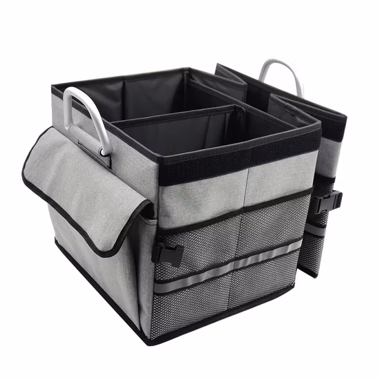 Greatbuy – boîte de Golf de grande capacité, pliable, noir, réglable, casier de rangement pour siège arrière, sac intelligent de luxe, tapis, organisateur de coffre de voiture